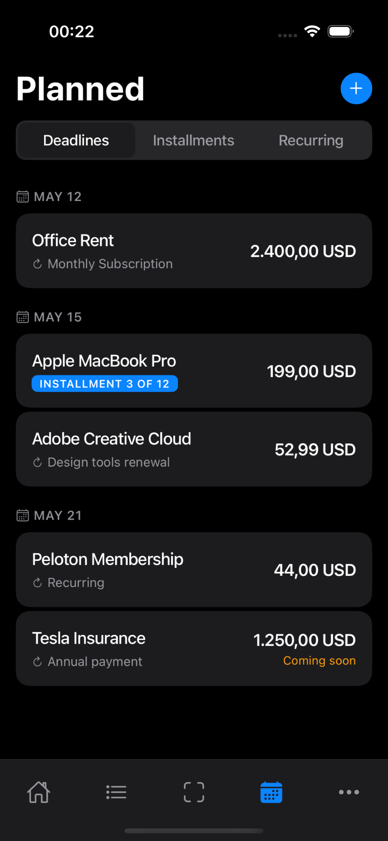 Pagamenti pianificati